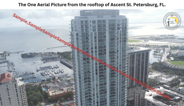 The One Aerial Picture from the rooftop of Ascent St. Petersburg, FL.